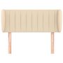 Voir la diapositive 3 : VIDAXL Tete de lit avec oreilles Creme 83x23x78/88 cm Tissu