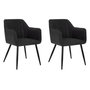 Voir la diapositive 1 : ATMOSPHERA Lot de 2 Chaises Fauteuils  Visoca  83cm Noir
