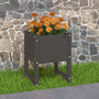 Voir la diapositive 1 : VIDAXL Jardiniere Gris 40x40x52,5 cm Bois massif de pin