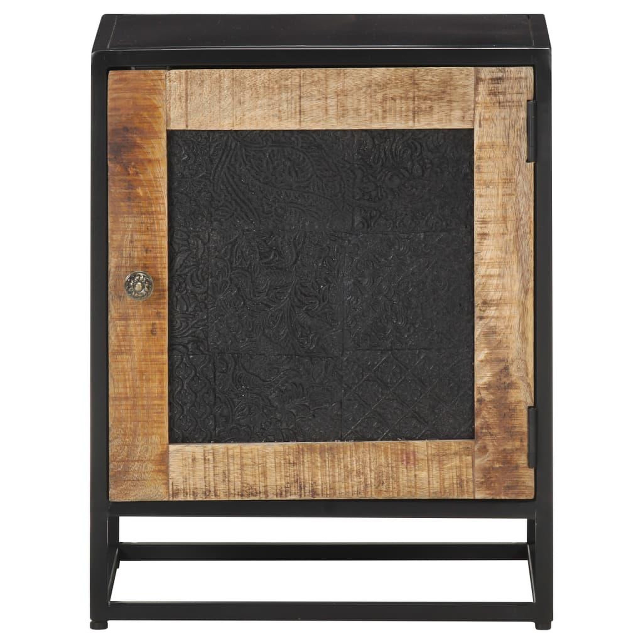 Voir la diapositive 2 : VIDAXL Table de chevet 40x30x50 cm bois de manguier brut