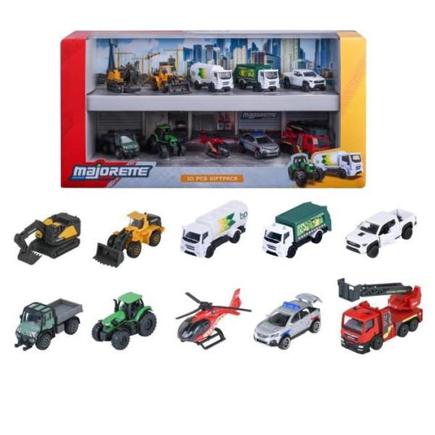 MAJORETTE - Majo City 10 Pcs Giftpack - des 3 ans