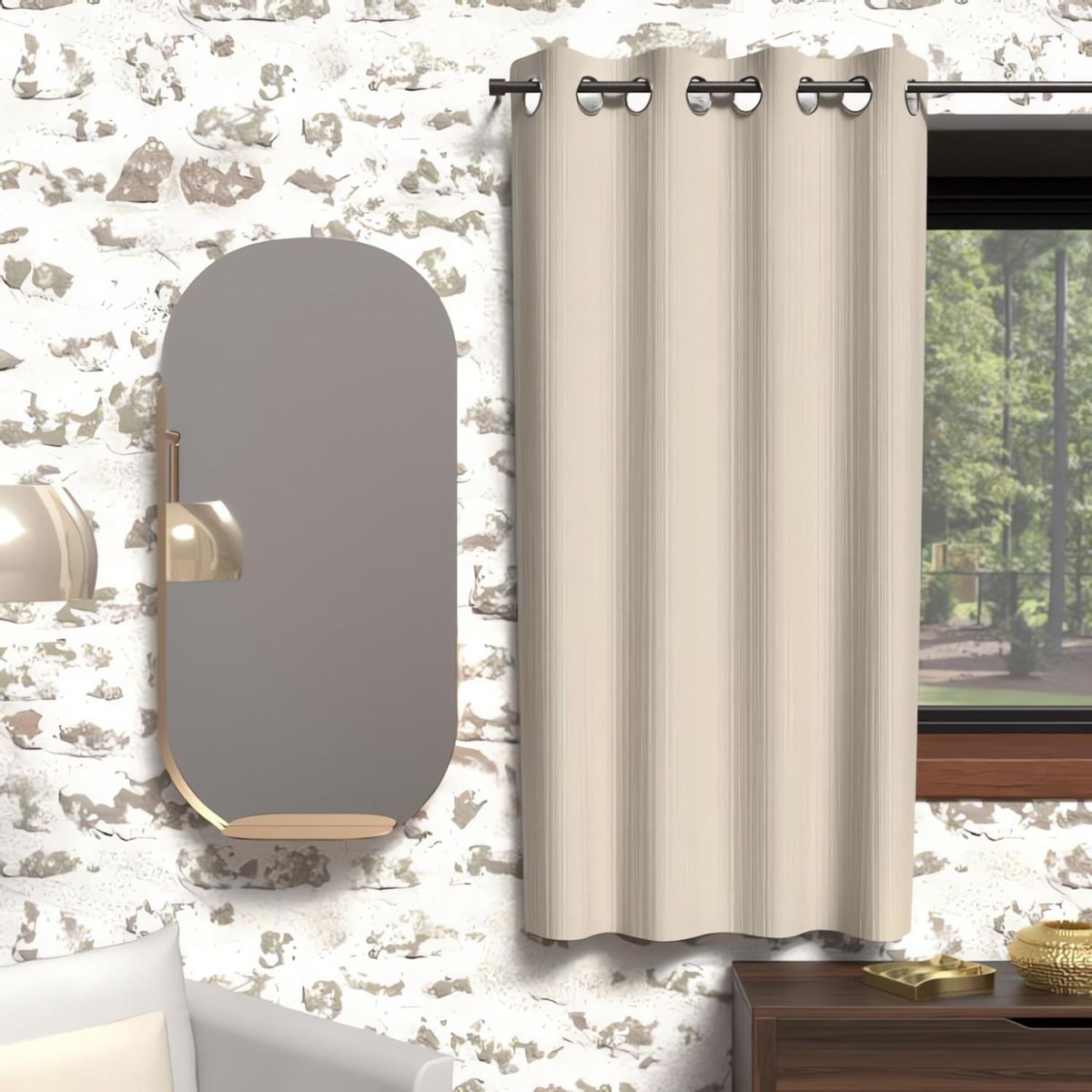 SOLEIL D'OCRE Rideau occultant à oeillets BOHEME, par Soleil d'Ocre