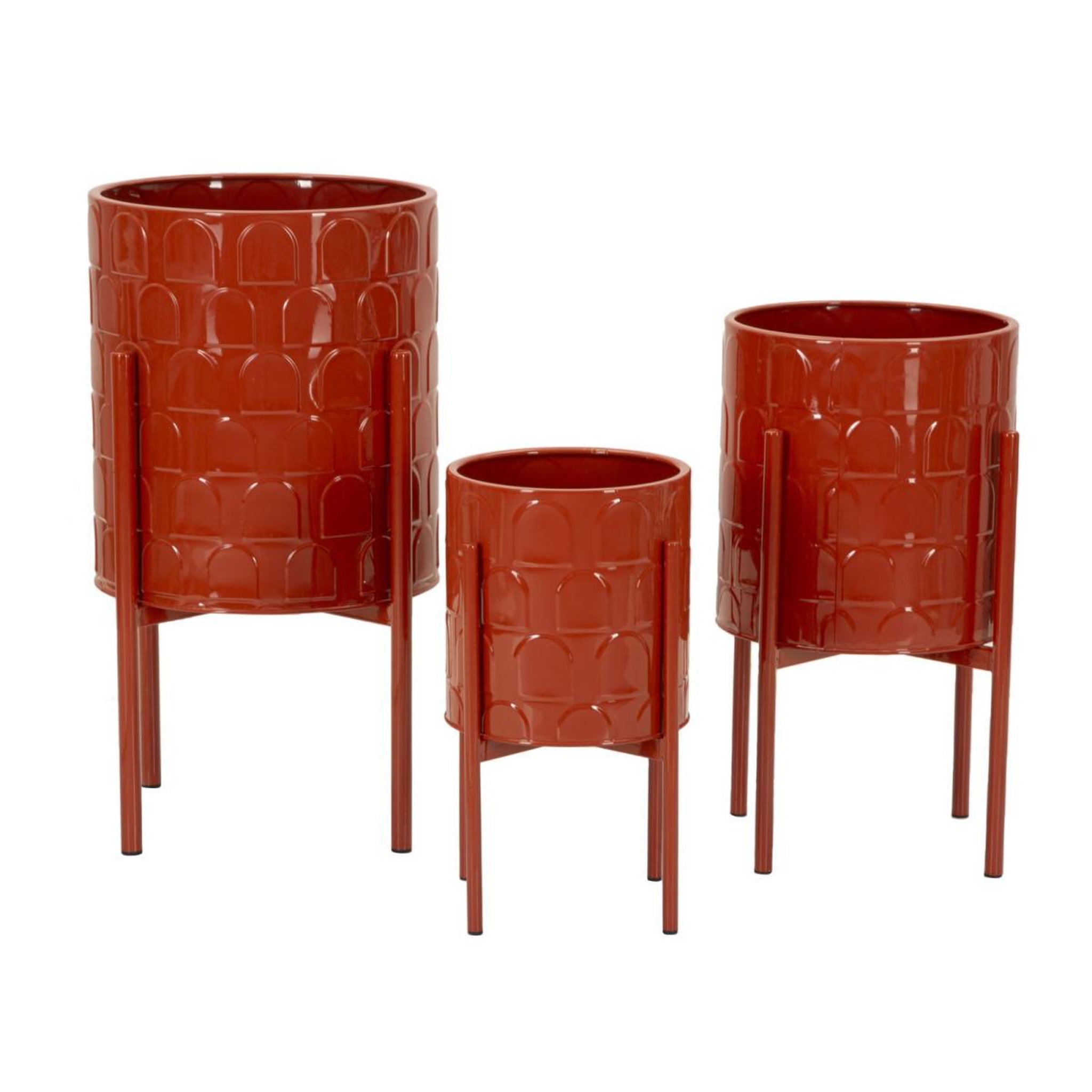 Paris Prix Lot de 3 cache-pots sur pied  archy  56cm rouge