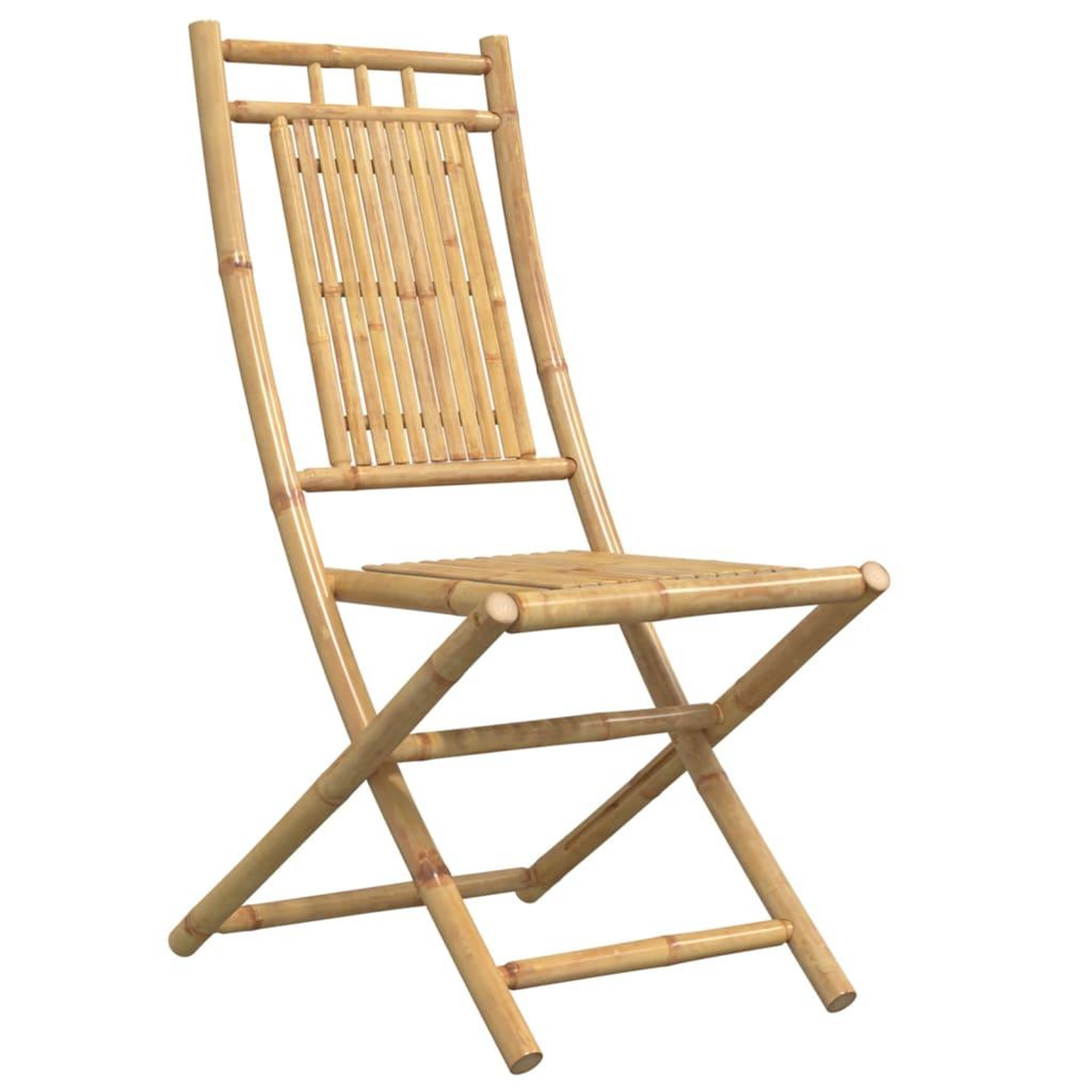 Voir la diapositive 3 : VIDAXL Chaises pliables de jardin lot de 6 46x66x99 cm bambou