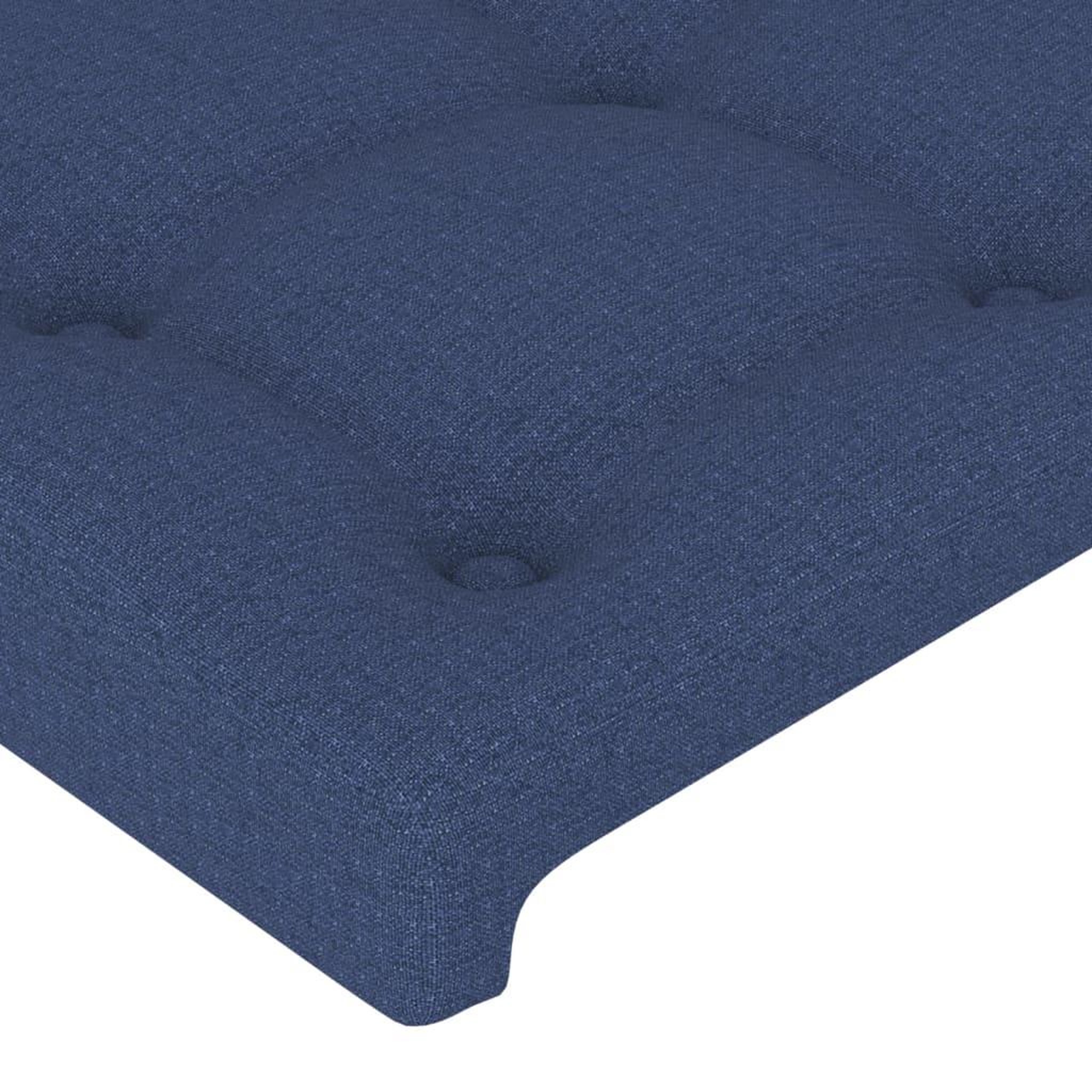 Voir la diapositive 5 : VIDAXL Tete de lit avec oreilles Bleu 103x16x118/128 cm Tissu