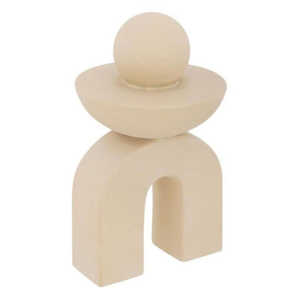 ATMOSPHERA Objet Déco en Céramique  Wavy Bliss  18cm Beige