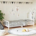 VIDAXL Cadre de lit pour enfants blanc 90x200 cm bois de pin massif