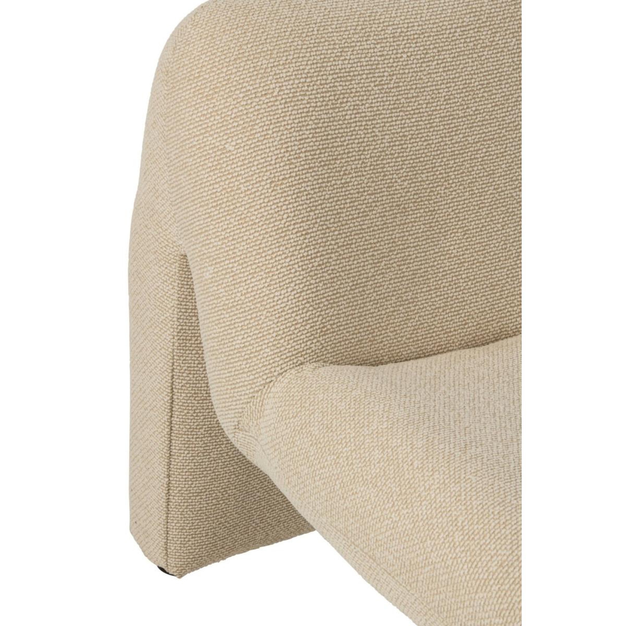 Voir la diapositive 6 : J-LINE Fauteuil design organique  margo  87cm écru