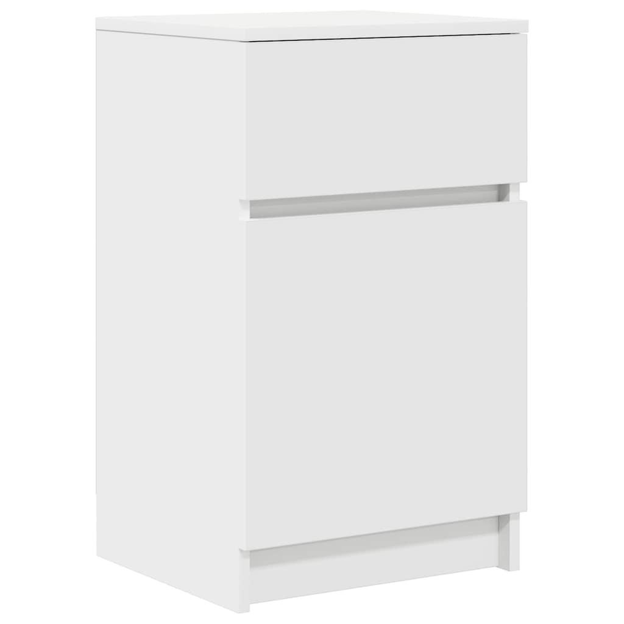 Voir la diapositive 2 : VIDAXL Table de chevet blanc 39x35x65 cm bois d'ingenierie