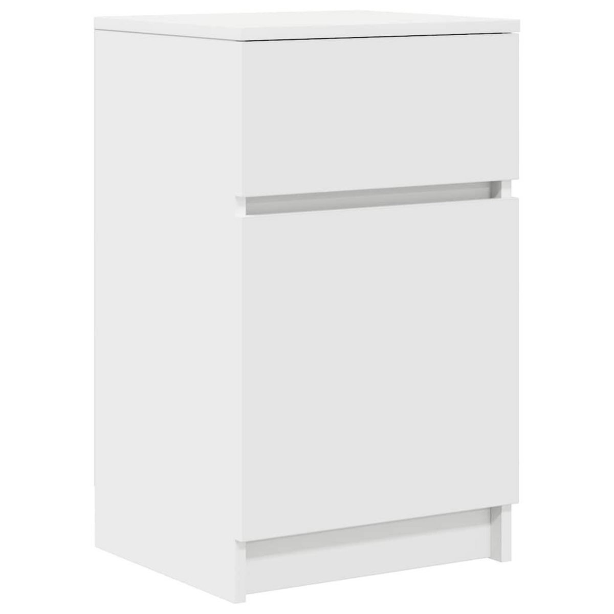 VIDAXL Table de chevet blanc 39x35x65 cm bois d'ingenierie