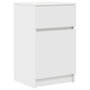 Voir la diapositive 2 : VIDAXL Table de chevet blanc 39x35x65 cm bois d'ingenierie