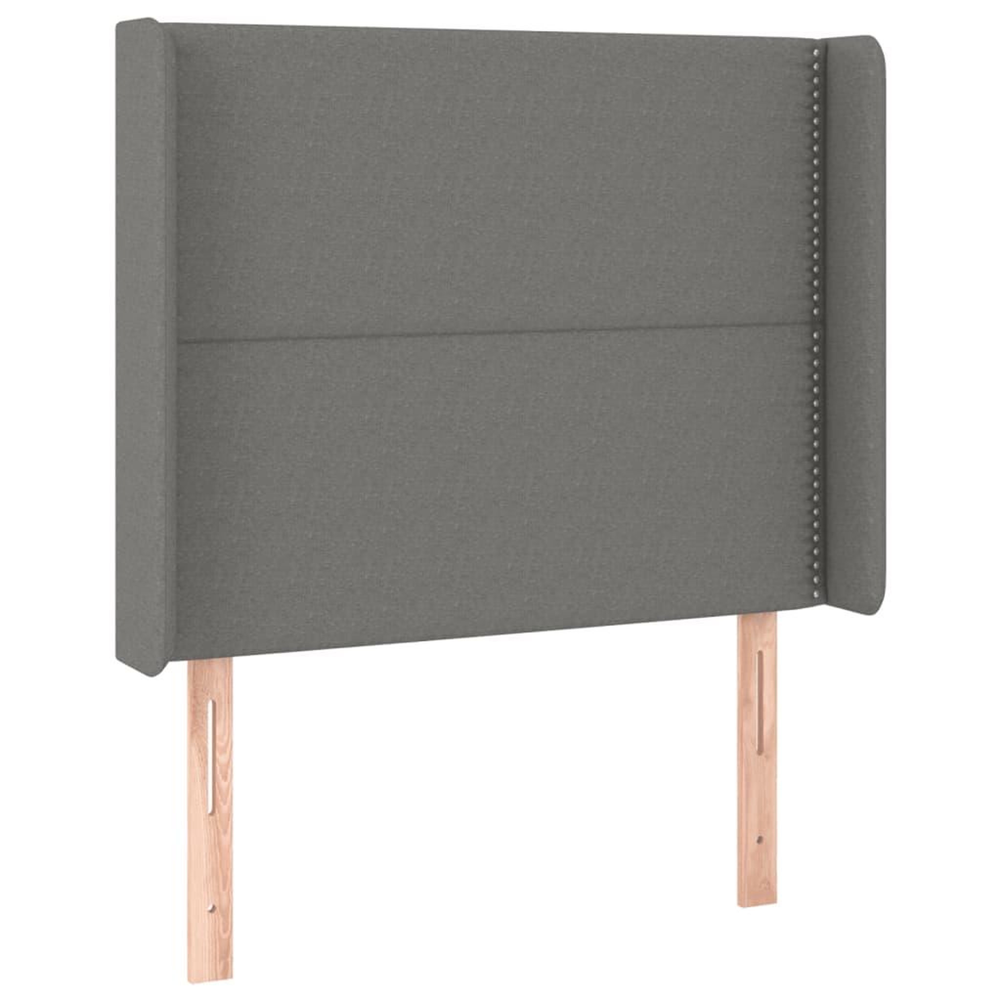 Voir la diapositive 3 : VIDAXL Tete de lit a LED Gris fonce 103x16x118/128 cm Tissu