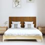 Voir la diapositive 3 : VIDAXL Tete de lit murale Marron miel 147x3x60 cm Bois massif de pin