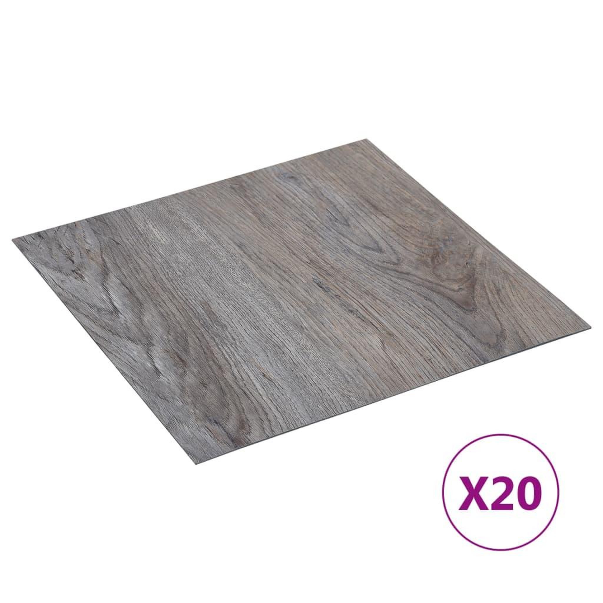 Voir la diapositive 1 : VIDAXL Dalles de plancher autoadhesives 20pcs PVC 1,86 m^2 marron clair