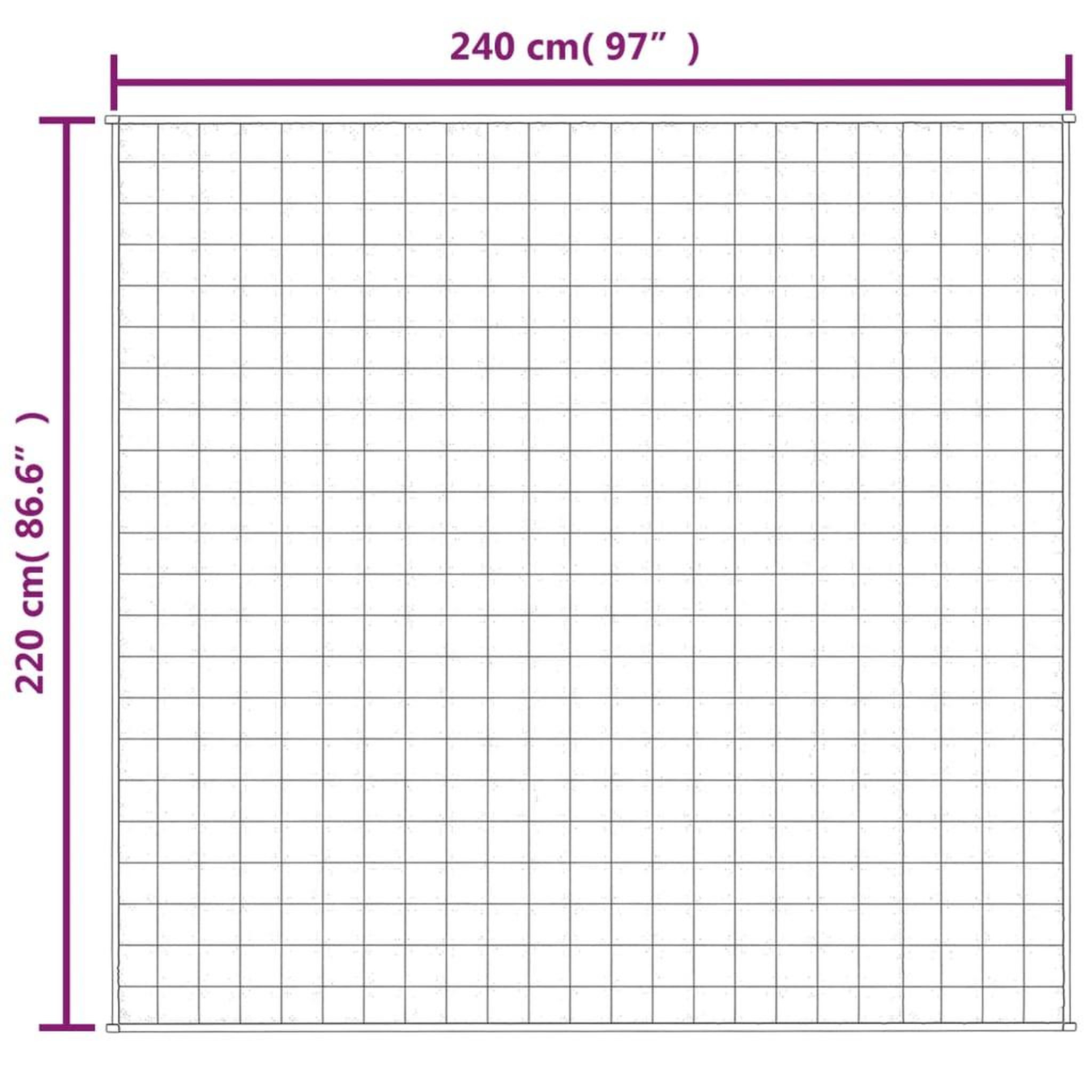 Voir la diapositive 6 : VIDAXL Couverture lestee Creme clair 220x240 cm 15 kg Tissu