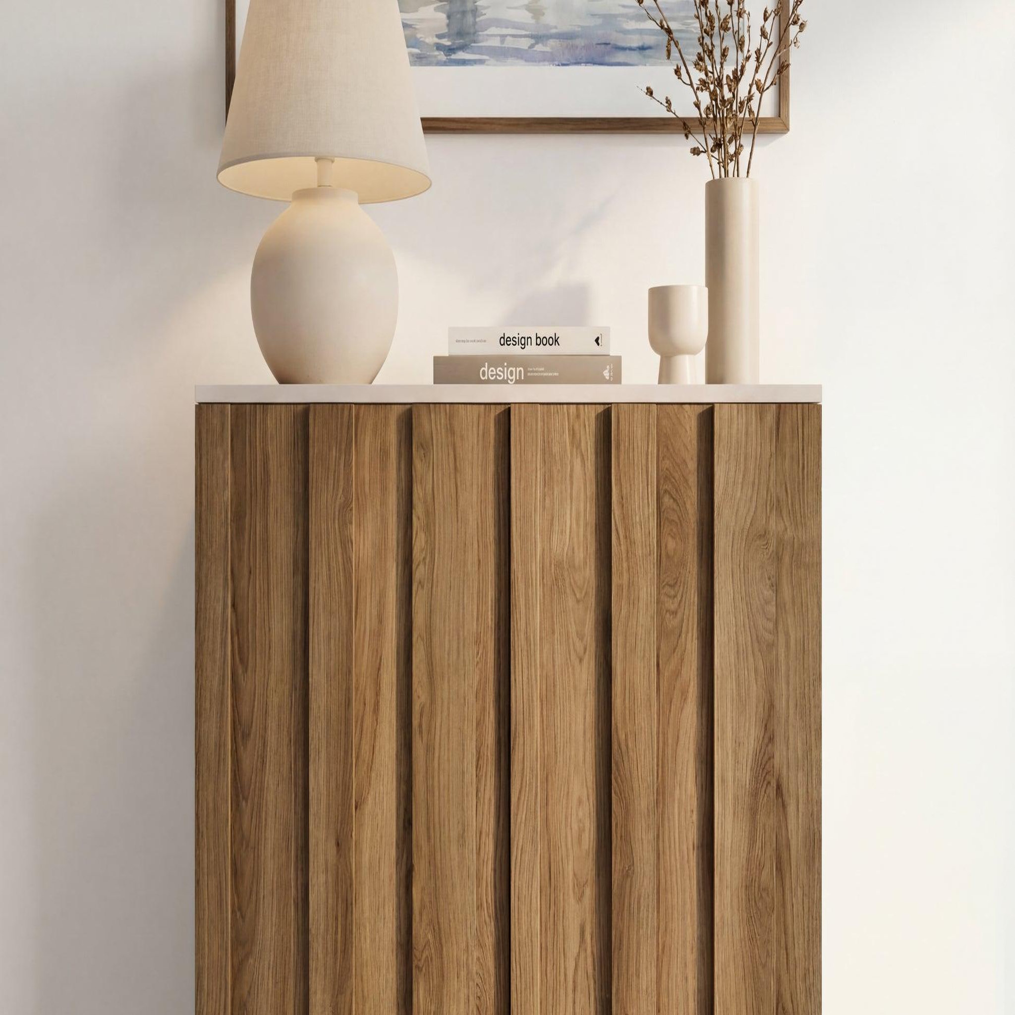 Voir la diapositive 3 : CASANOVA PARIS Perla - commode 2 tiroirs en mdf chêne foncé