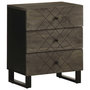Voir la diapositive 1 : VIDAXL Table de chevet noir 50x33x62 cm bois de manguier solide