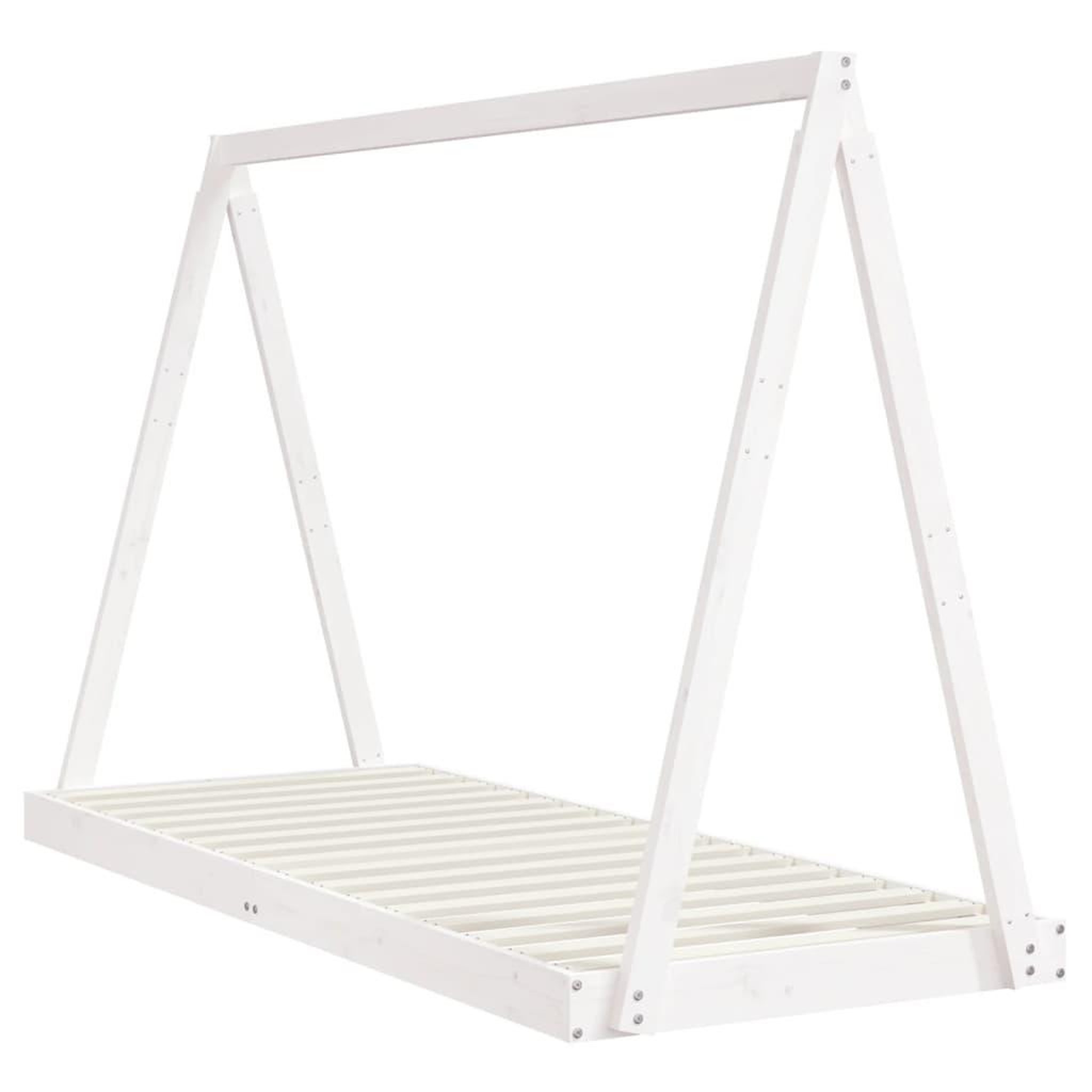 Voir la diapositive 3 : VIDAXL Cadre de lit pour enfants blanc 80x200 cm bois de pin massif