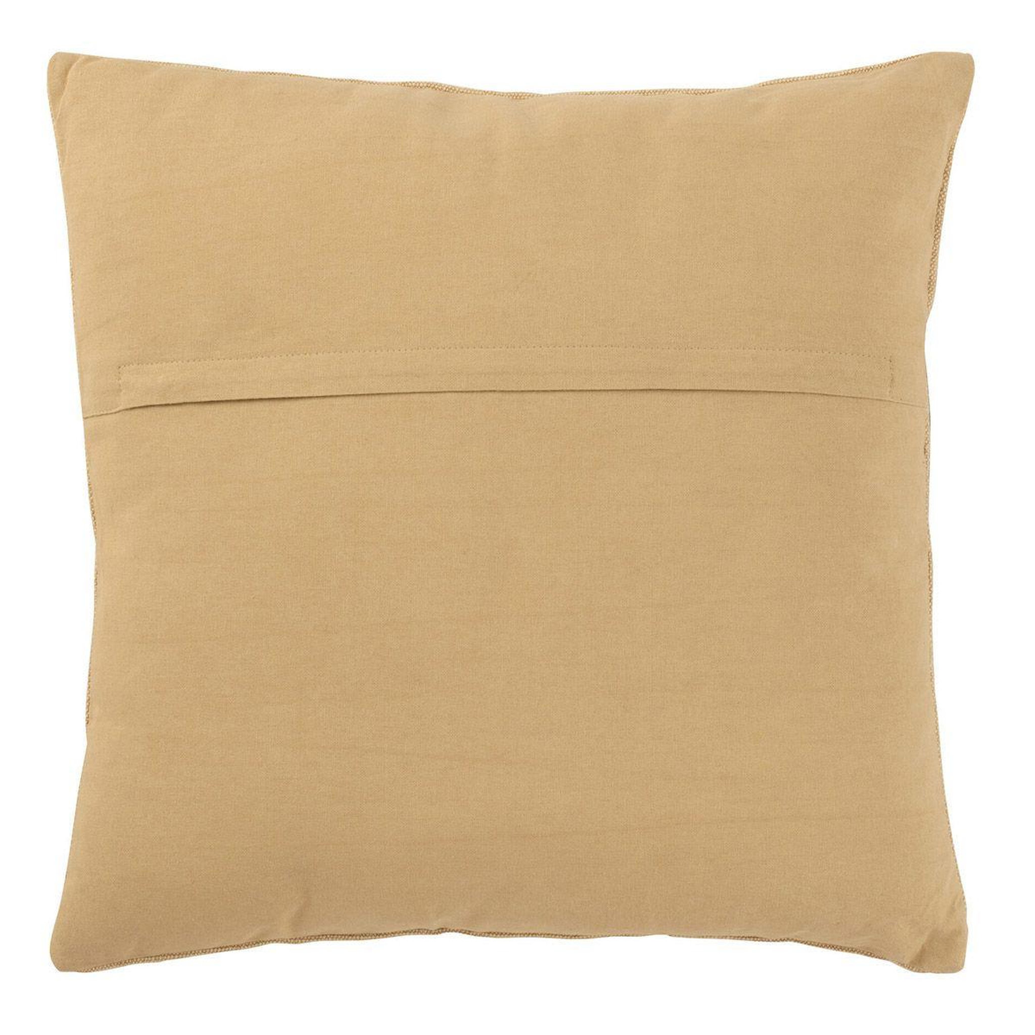 Voir la diapositive 2 : J-LINE Coussin déco  hippy  45x45cm beige