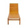 Voir la diapositive 5 : SWEEEK Lot de 2 bains de soleil FAVONA en bois d'acacia avec roulettes. 205 x 67.5 x 32 cm