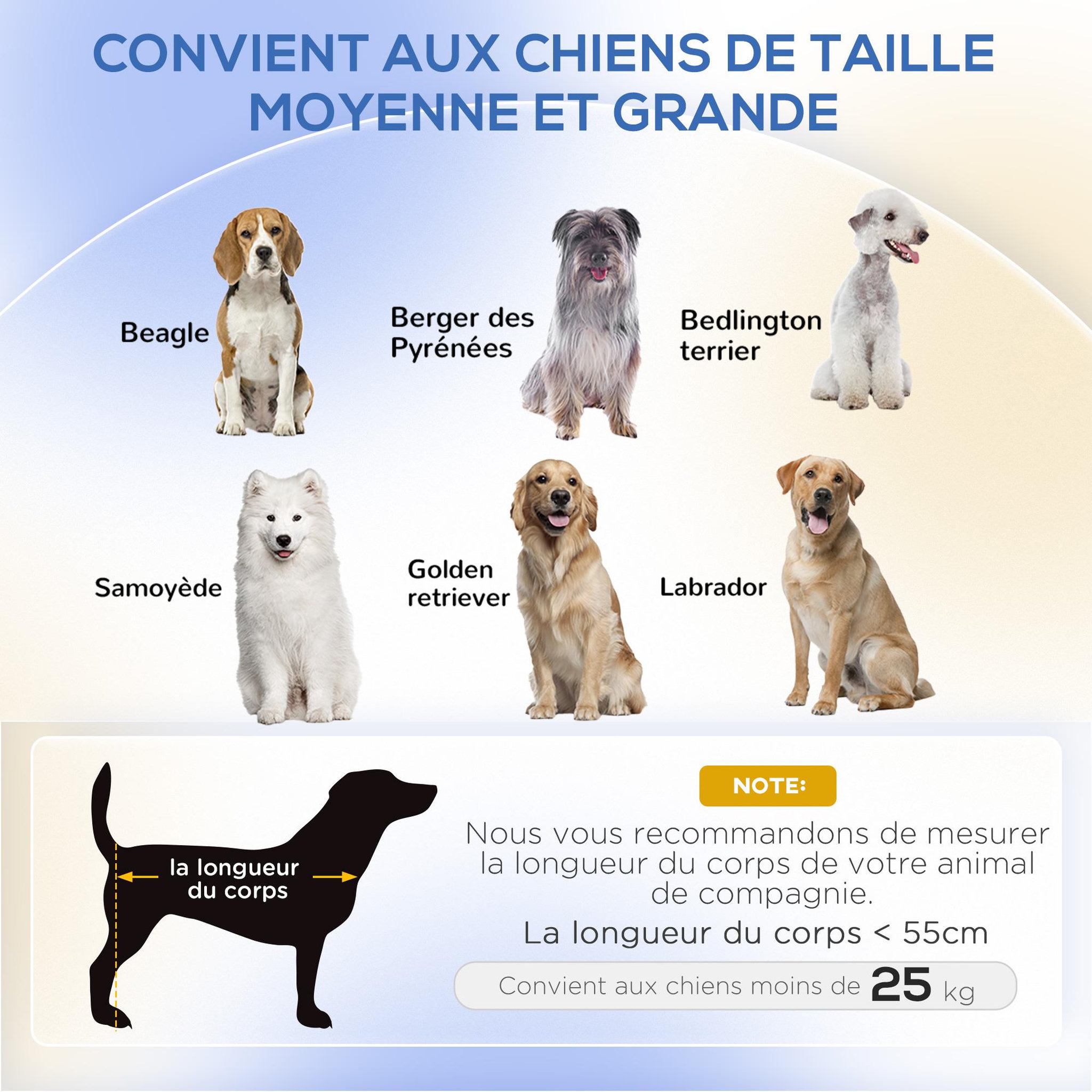 Voir la diapositive 6 : PAWHUT Canapé chien lit pour chien chat design contemporain dim. 101L x 62P x 34H cm coussin moelleux velours beige