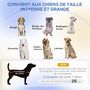 Voir la diapositive 6 : PAWHUT Canapé chien lit pour chien chat design contemporain dim. 101L x 62P x 34H cm coussin moelleux velours beige