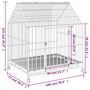 Voir la diapositive 6 : VIDAXL Cage pour chien avec roues noir gris acier galvanise
