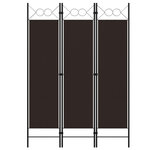VIDAXL Cloison de separation 3 panneaux Marron 120x180 cm