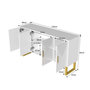 Voir la diapositive 3 : MERAX Buffet 4 porte(s) 0 tiroir(s) - 150 cm blanc mdf