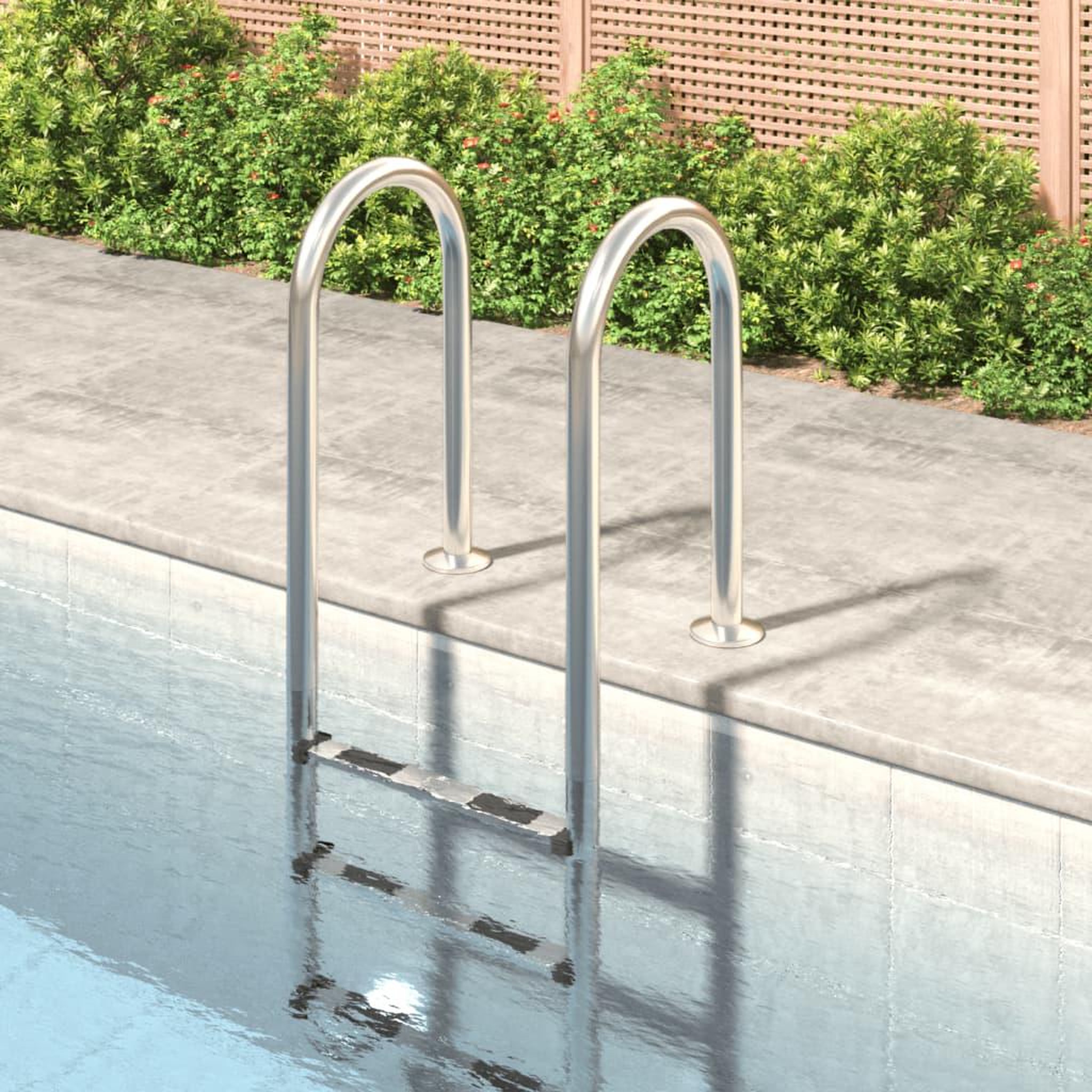 VIDAXL Echelle de piscine 54x38x158 cm acier inoxydable 304