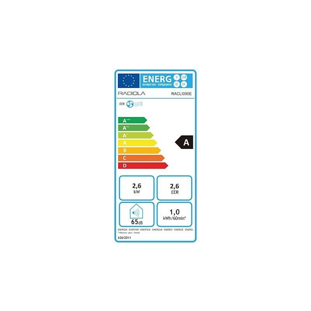 RADIOLA Climatiseur Mobile 2,65 Kw Racli090e Radiola