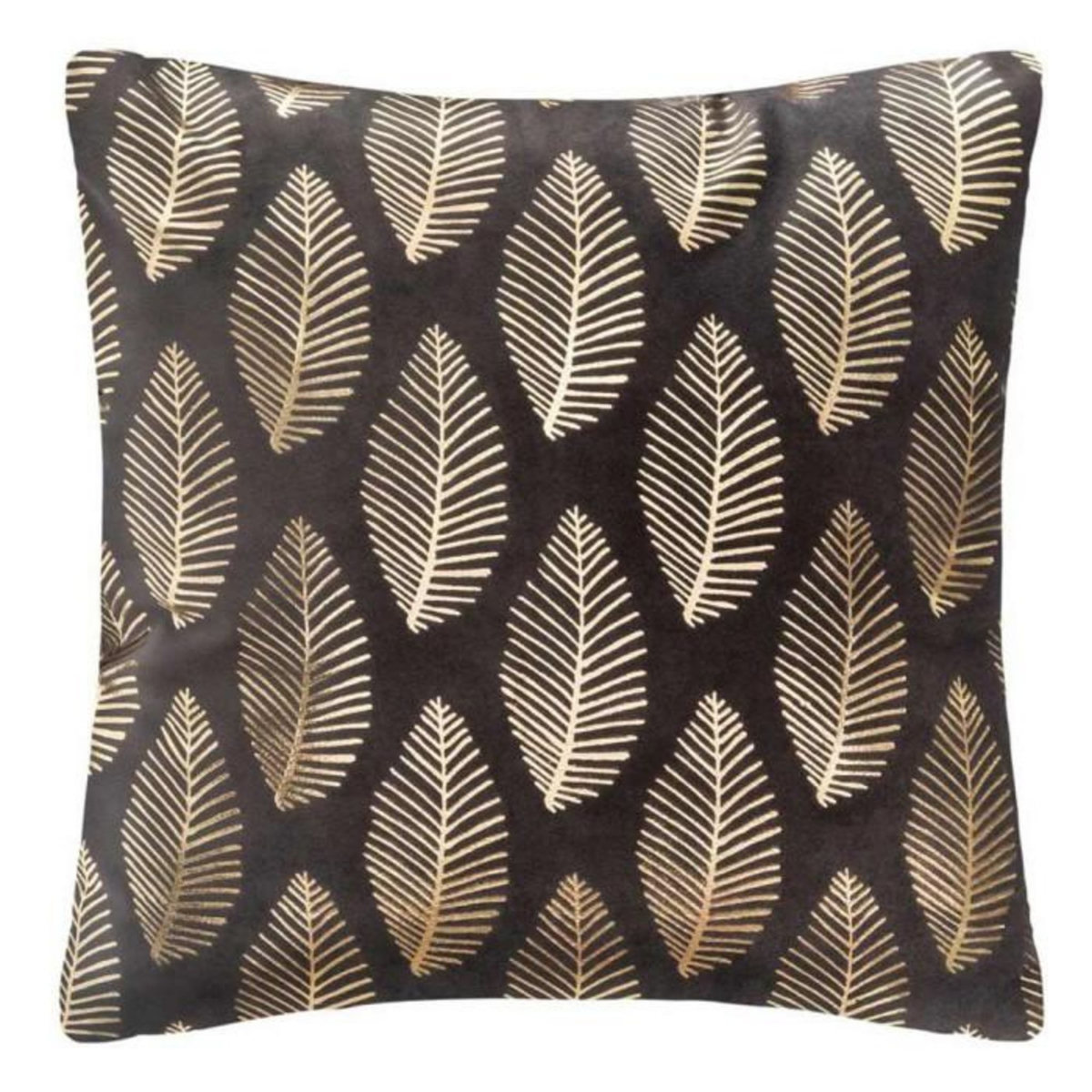 ATMOSPHERA Coussin Déhoussable Velours  Tropicor  40x40cm Gris