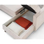 Voir la diapositive 3 : LISA DESIGN Jake - canapé panoramique d'angle gauche 7 places convertible avec coffre en tissu velours relief