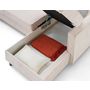 Voir la diapositive 3 : LISA DESIGN Jake - canapé panoramique d'angle gauche 7 places convertible avec coffre en tissu velours relief