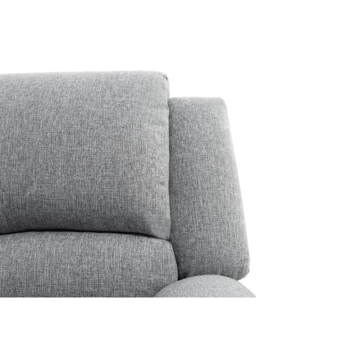 Canapé relax manuel HELENE 2 ou 3   places tissu gris clair