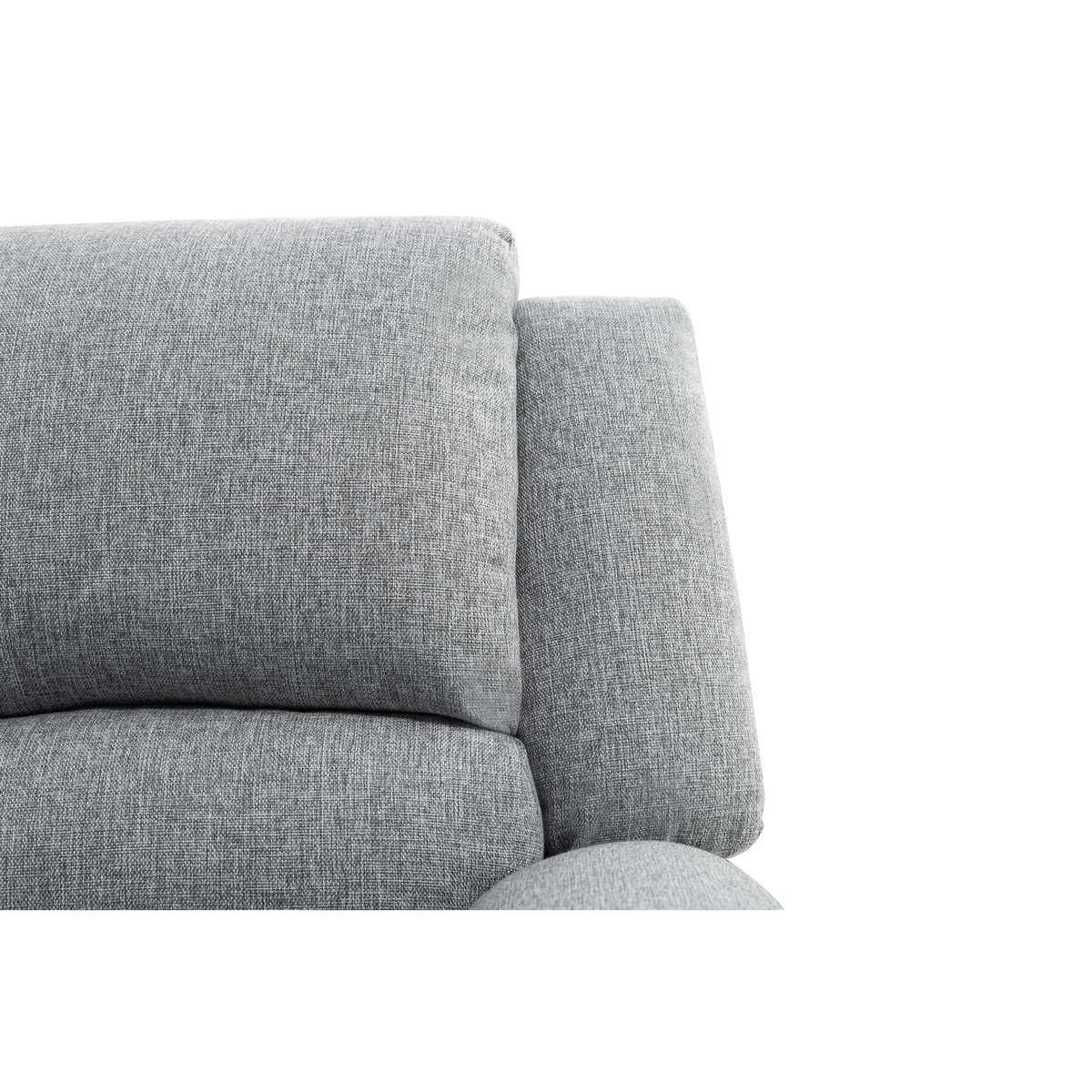 Canapé relax manuel HELENE 2 ou 3   places tissu gris clair