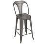 Voir la diapositive 2 : Rendez vous déco Lot de 2 chaises pour îlot central 67 cm en métal gris acier-Indus