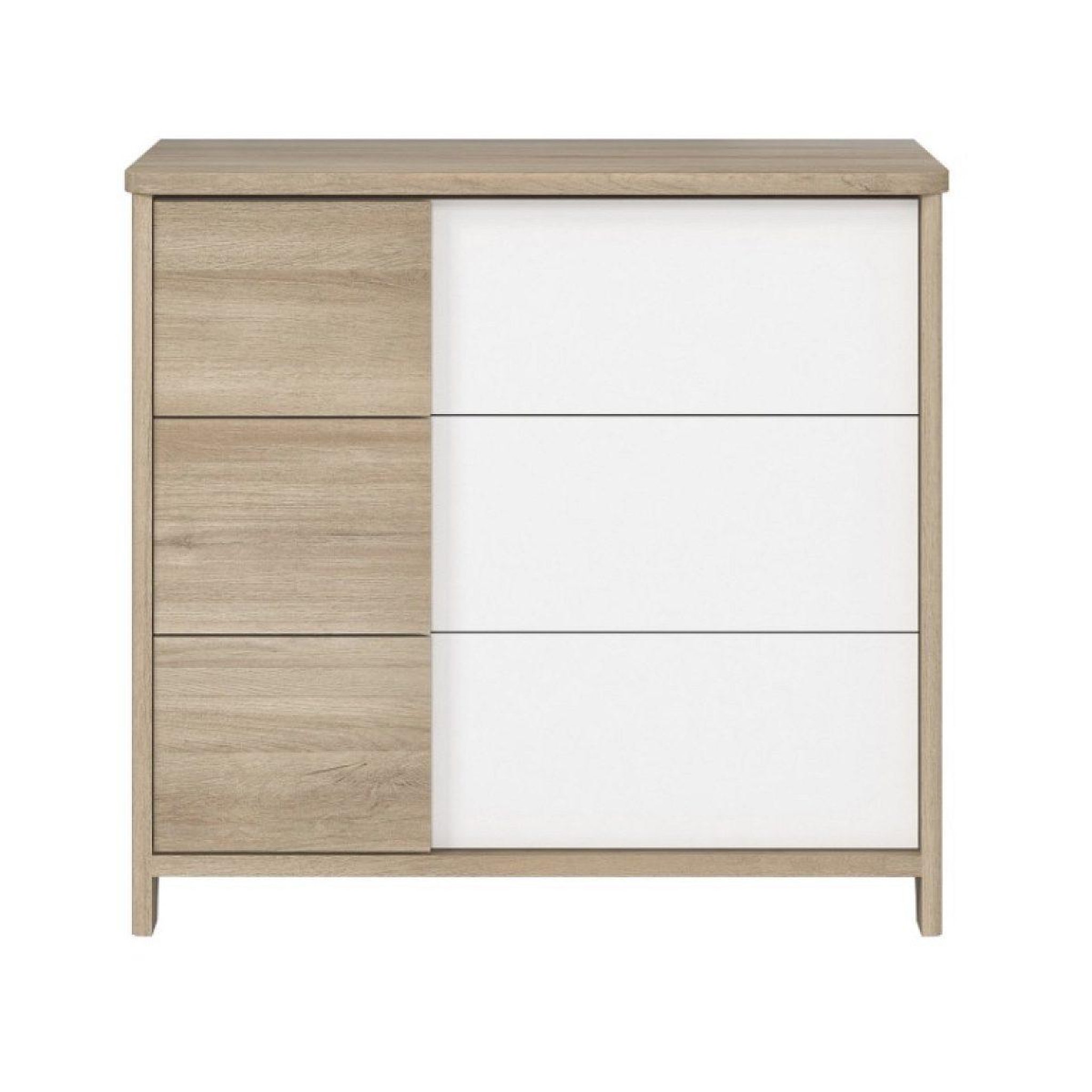 GALIPETTE Sacha commode 3 tiroirs 98x90x51cm finition chêne du bocage