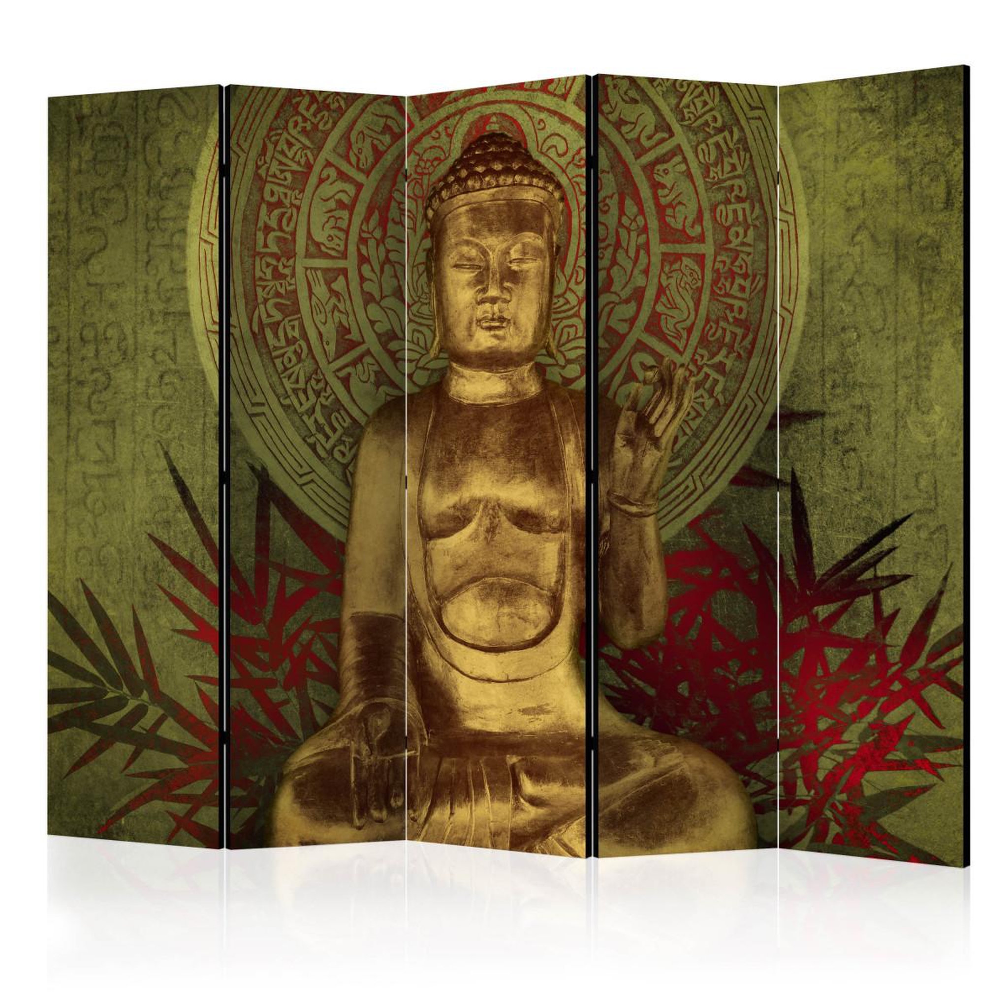 Paris Prix Paravent 5 volets  golden buddha  172x225cm