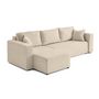 Voir la diapositive 6 : BEST MOBILIER Topaze - canapé d'angle réversible - 4 places - convertible avec coffre - en tissu velours relief
