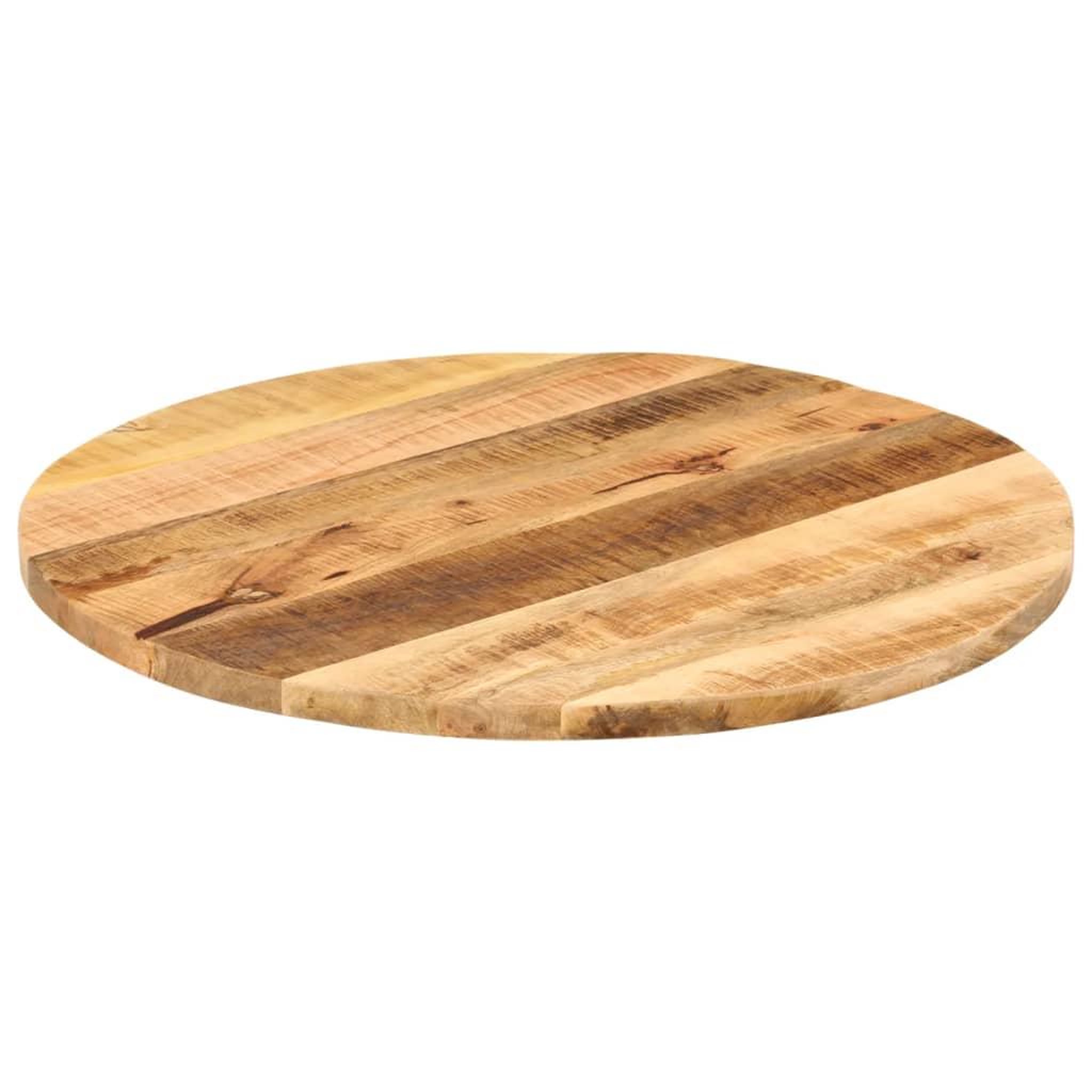 Voir la diapositive 2 : VIDAXL Dessus de table Ø 80x2,5 cm rond bois massif de manguier brut