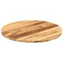 Voir la diapositive 2 : VIDAXL Dessus de table Ø 80x2,5 cm rond bois massif de manguier brut