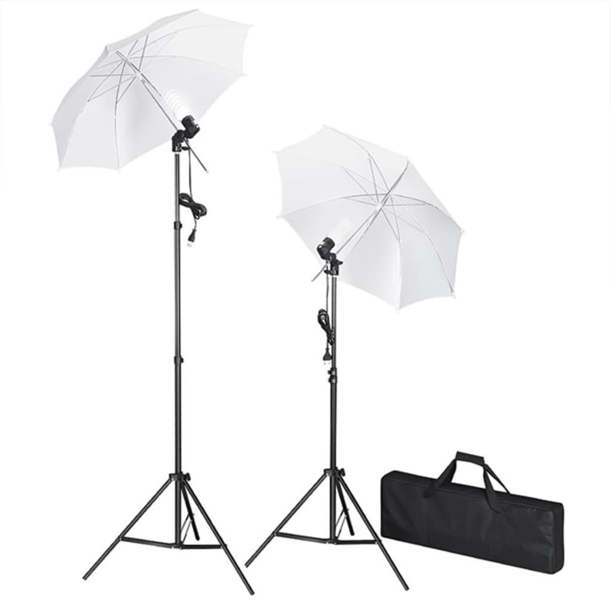 Voir la diapositive 2 : VIDAXL Kit de studio photo avec lampes toile de fond et reflecteur