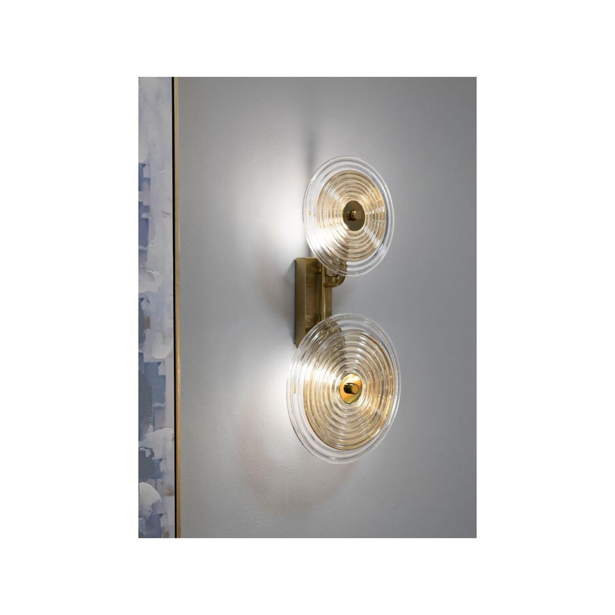 Voir la diapositive 5 : Paris Prix Applique murale design en verre  venice  52cm or