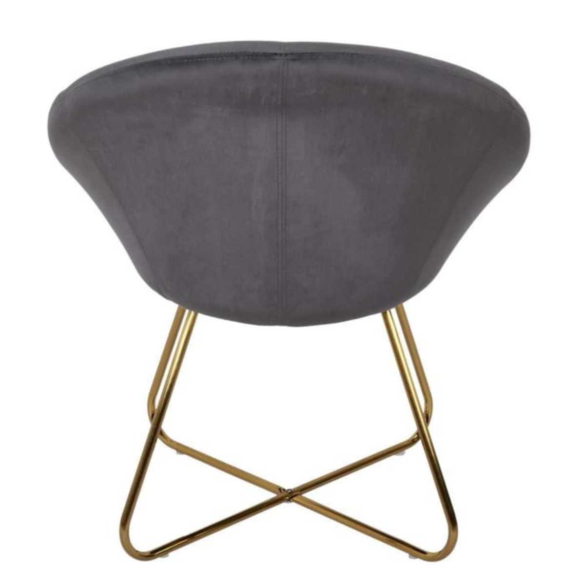 Paris Prix Fauteuil Design Velours  Karl  83cm Gris