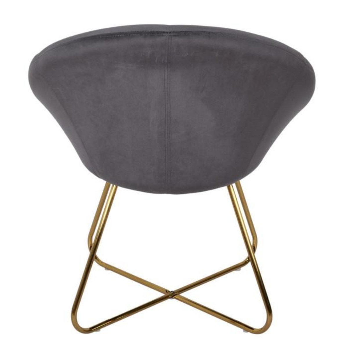 Paris Prix Fauteuil Design Velours  Karl  83cm Gris