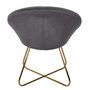 Voir la diapositive 4 : Paris Prix Fauteuil Design Velours  Karl  83cm Gris