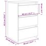 Voir la diapositive 6 : VIDAXL Table de chevet Gris beton 40x35x62,5 cm Agglomere