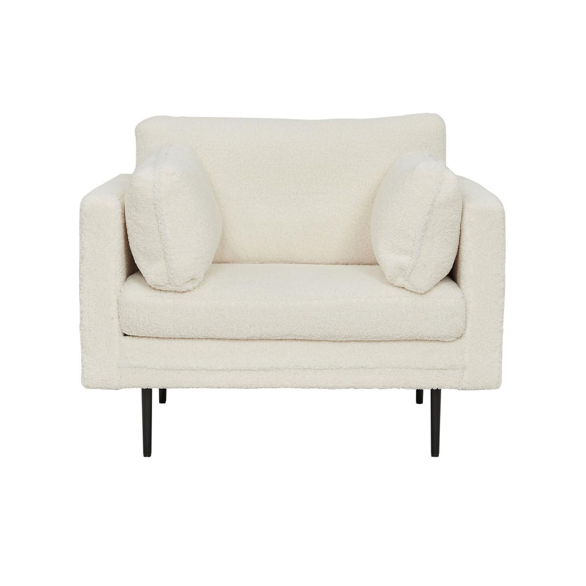 Voir la diapositive 2 : Paris Prix Fauteuil design bouclette  boom  110cm blanc