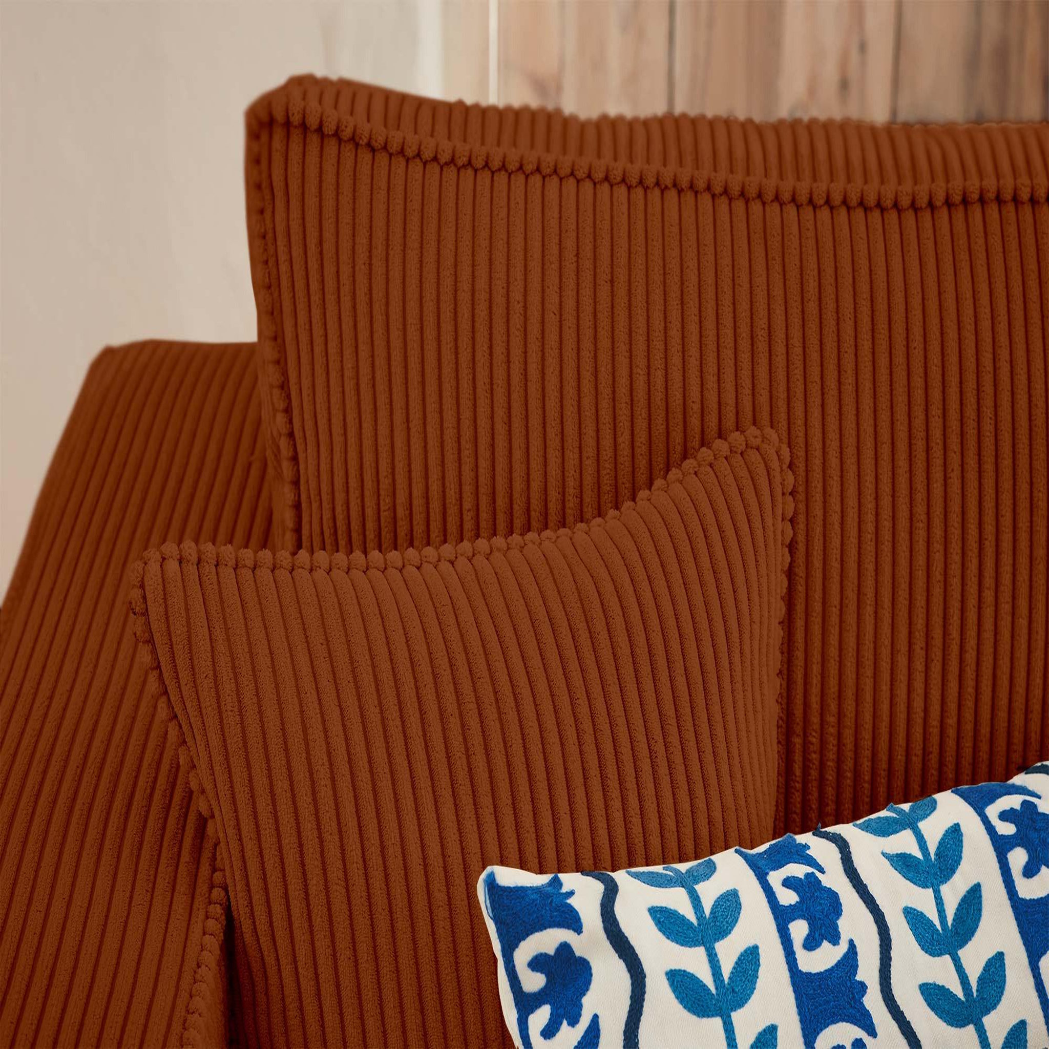 Voir la diapositive 4 : BEST MOBILIER Topaze - canapé panoramique en u - 7 places - convertible avec coffre - en velours côtelé